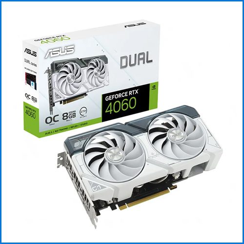 Card màn hình ASUS Dual GeForce RTX 4060 OC White 8GB GDDR6 8GB GDDR6