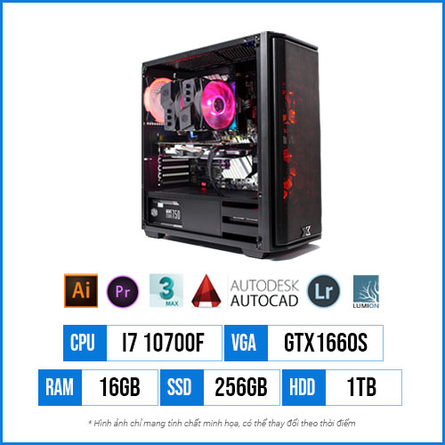 PC Dựng Cad T64 - Core i7 10700F