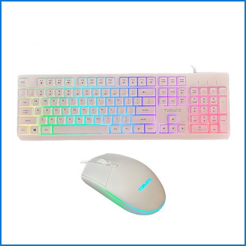 Bộ phím chuột Tomato S100 RGB Trắng