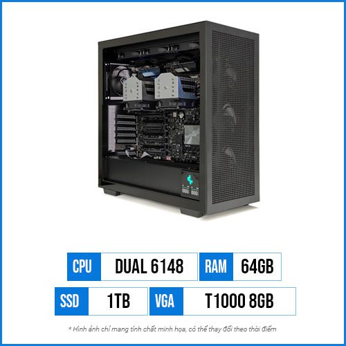 Workstation Render - Dual Xeon Gold 6148 T1000 8g