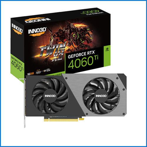 Card màn hình Inno3D Geforce RTX 4060 Ti 16GB TWIN X2 16GB GDDR6 OC 2